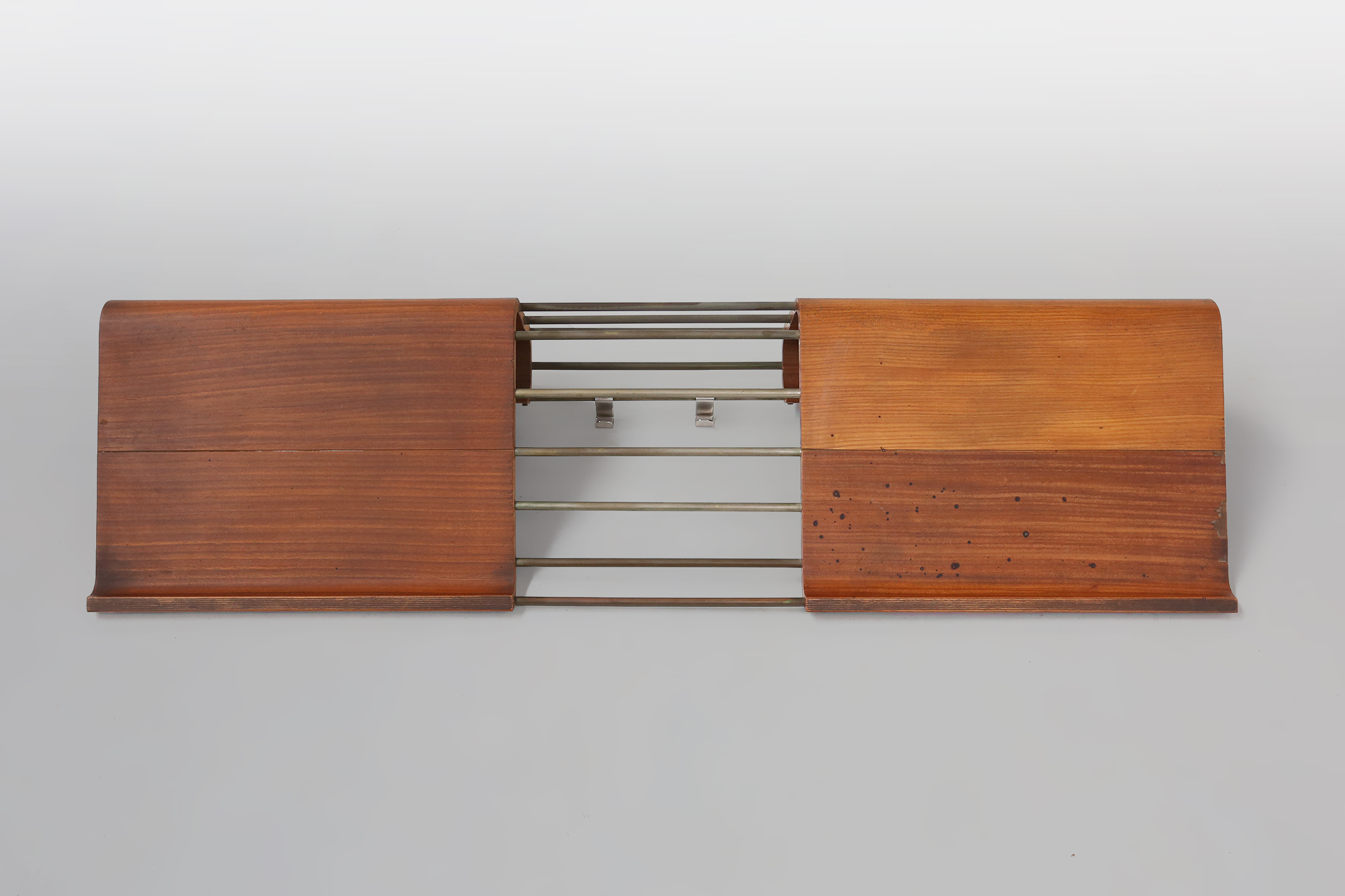 Mid-century coatrack by De Coene in bent plywood, Belgium 1960thumbnail